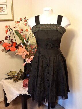 Ruffle Sundress Unique Quality Dark Brown Lined Midi Dress Sleeveless Dresses 8